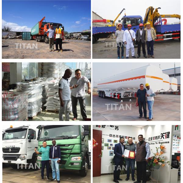 TITAN 40 Ft 3 Axle Container Transport Flatbed Truck Trailer Semi Trailer for Sale in Tanzania