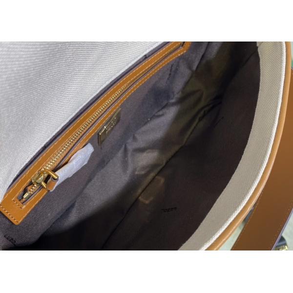 Women F Letters Pattern Denim Baguette Bag Embroidery Series