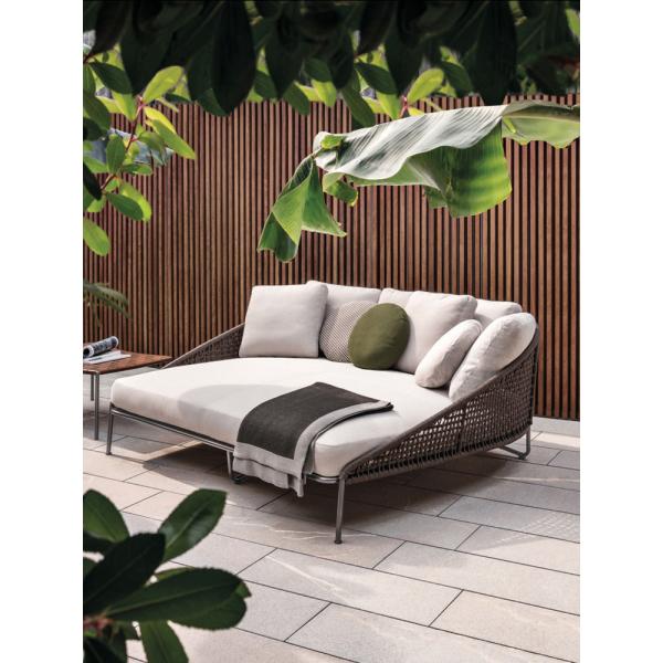 Power Coated Frame Finish and Quick Dry Foam Double Seat Garden Furniture for Outdoor Sofa