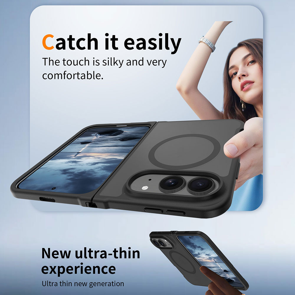 Laudtec Two-Piece TPU+PC Matte Anti-Shock Wireless Charge Magnetic Mobile Phone Back Shell for iPhone 18 Fold Custom Logo OEM