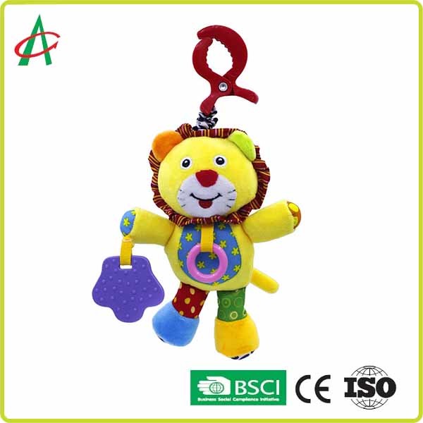 Hochet de peluche de bébé du lion 15cm avec mâcher Teethers