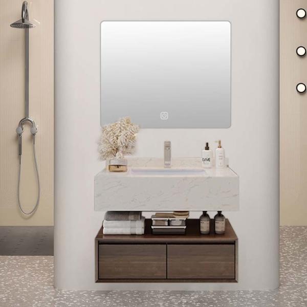 Plywood Modern Bathroom Vanity With Mirror Cabinet For Hotel