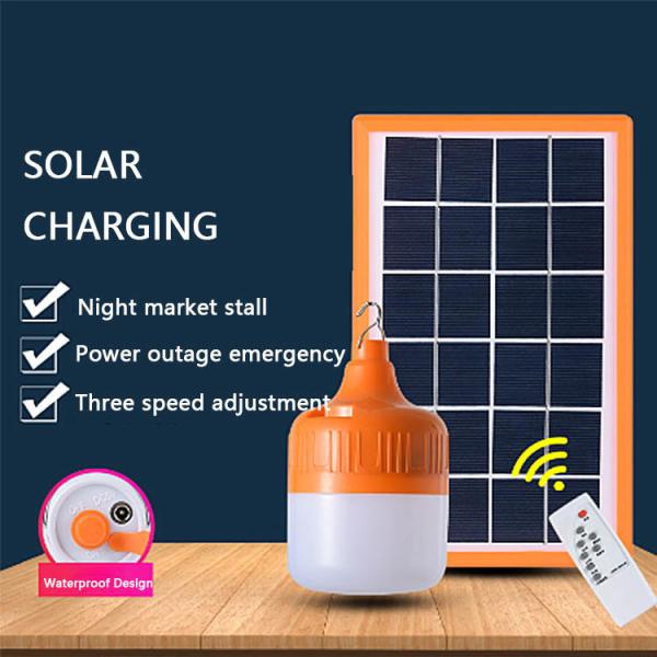 150lm/w ABS Material Waterproof USB Rechargeable LED Solar Emergency Bulb for Night Market Stall