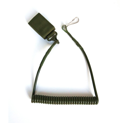 TPU Military Tactical Pistol Lanyard With Nylon Web Snap Closure