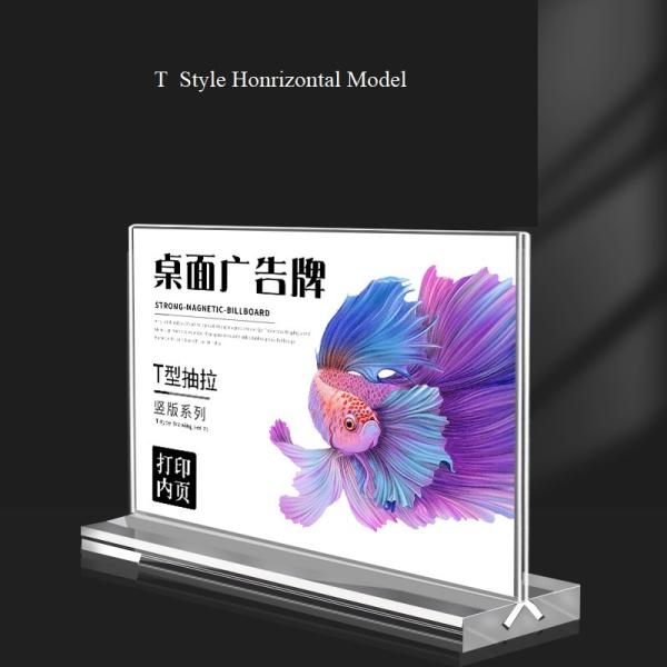 Double Sided Metal Poster Stand 150mm Table Sign Holder  Without Magnet