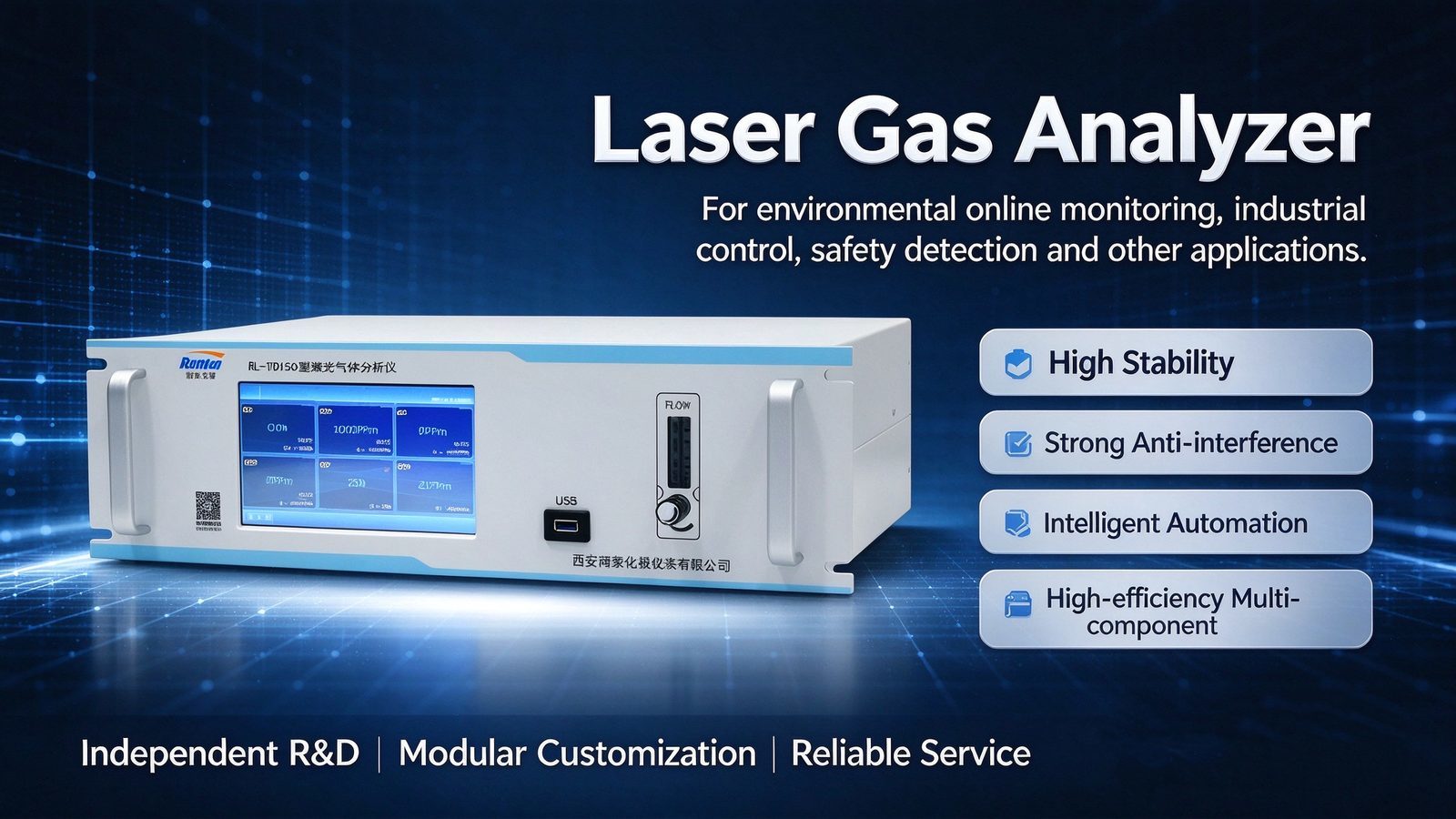 TDLAS High Precision Laser Gas Analyzer For Industrial Emission Monitoring & Process Control