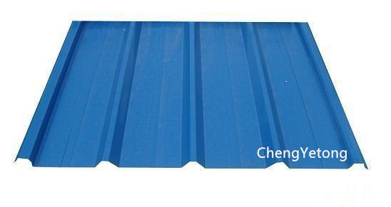 HDP Blue Colour Coated Roofing Sheets , Building Roof Pre Coated Metal Sheets