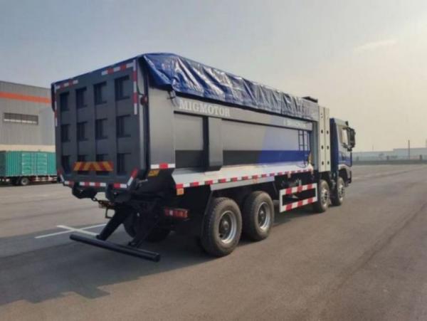 X3000 Heavy Dump Truck 8x4 SHACMAN CNG Blue Dumper Truck Right Driver 430Hp