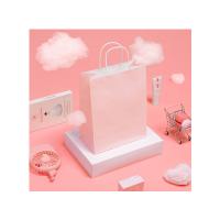 Sac cadeau rose avec poignée de main