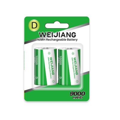 OEM Alta Capacidade D carregador de bateria de hidreto metálico de níquel longa vida útil NIMH 9000mah