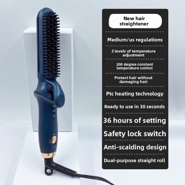 35W Power Dual-Use Hair Straightener and Curling Iron with Tourmaline Ceramic Plates