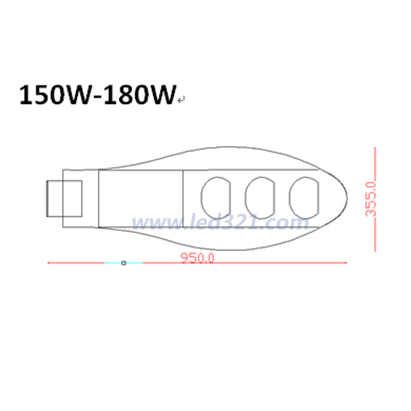180W high wattages street light with high efficiency street light lumen/LED street light