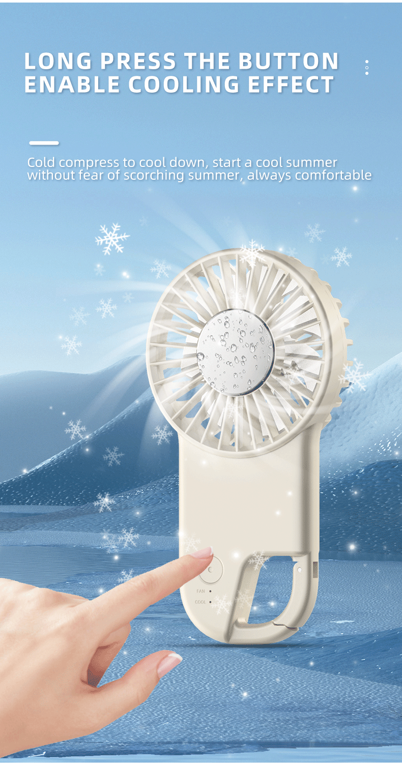 Portable Hand Fan 1200mAh Outdoor Rechargeable Mini Air Conditioner Cooling Electric Refrigeration Fan With Ice Air Cooler