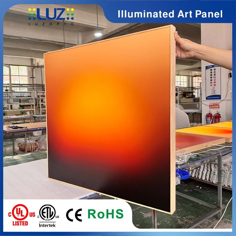 Sunset Horizon Ambient Wall Light – Smart Backlit Acrylic LED Panel