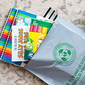 Waterproof Recyclable Mailers, Eco Friendly Mailers, Shipping Bags for Clothing, Mailing Envelopes Packaging