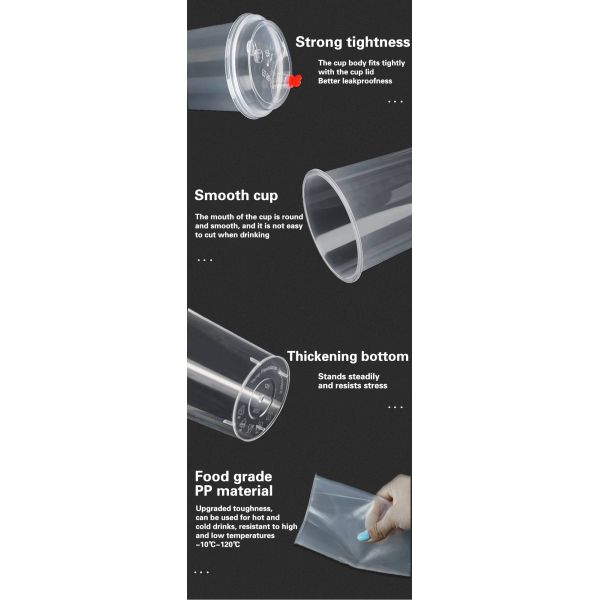 logo Printed Hot Cold Drinking Plastic PP Injection Cups Hard Plastic Cup