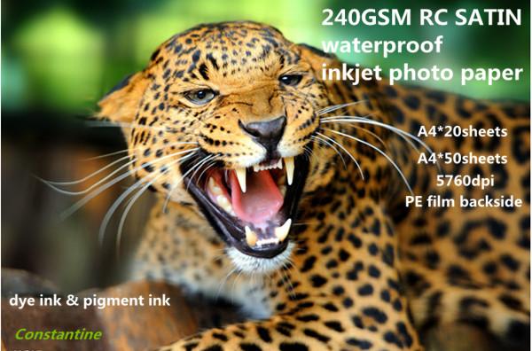 240gsm waterproof RC satin inkjet photo paper
