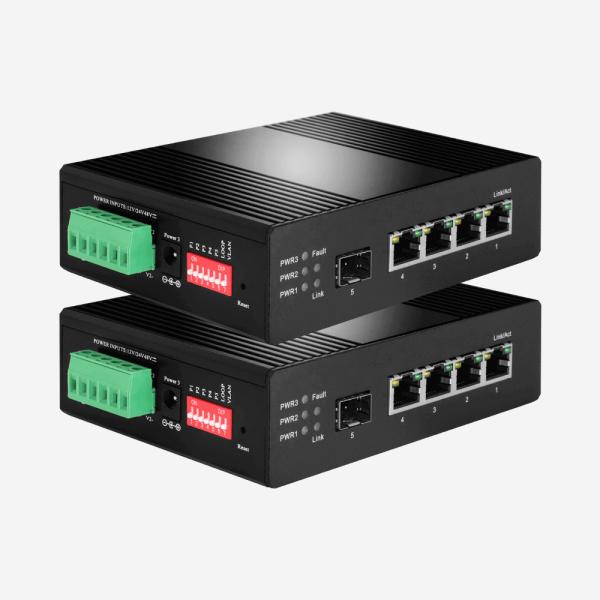 Interruptor industrial de 100 Mbps ethernet de IP30 com 1 SFP 4 portos RJ45