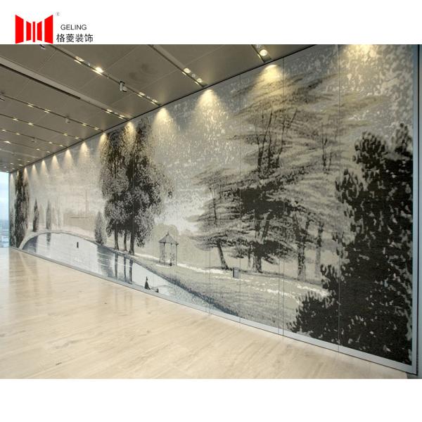 95mm Paint Fabric Surface Foldable Partition Wall For Restaurant
