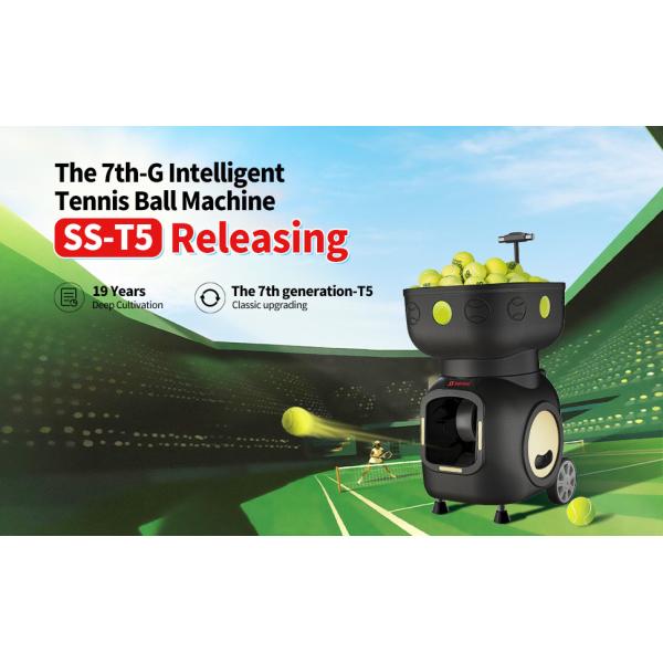 SIBOASI T5 APP Control Mini Shooting Tennis Machine Ball for Training
