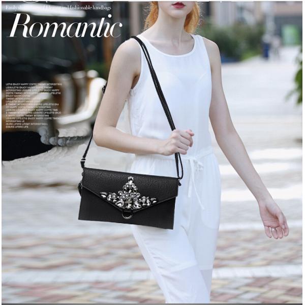 Ladies Crystal Clutch Bag Evening Wedding Rhinestone Silver Purse Chain Cross Body Bag