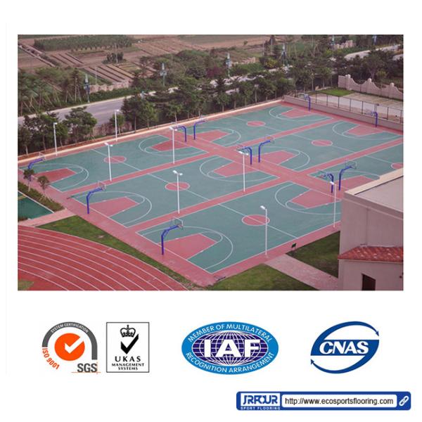 ISO18001 Dustproof Si PU Sports Flooring For School Good Color Fastness