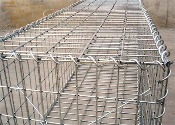 3.5mm Dia Size 1x1x0.5m Silver Galvanized Gabion Box