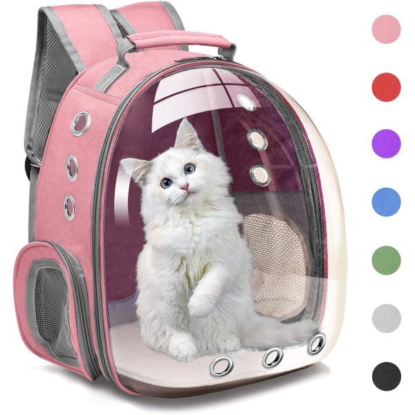 Bubble Carrying Bag for Small Medium dogs Cats, Space Capsule Pet Hiking backpack, Airline Approved Travel carrier - Grey