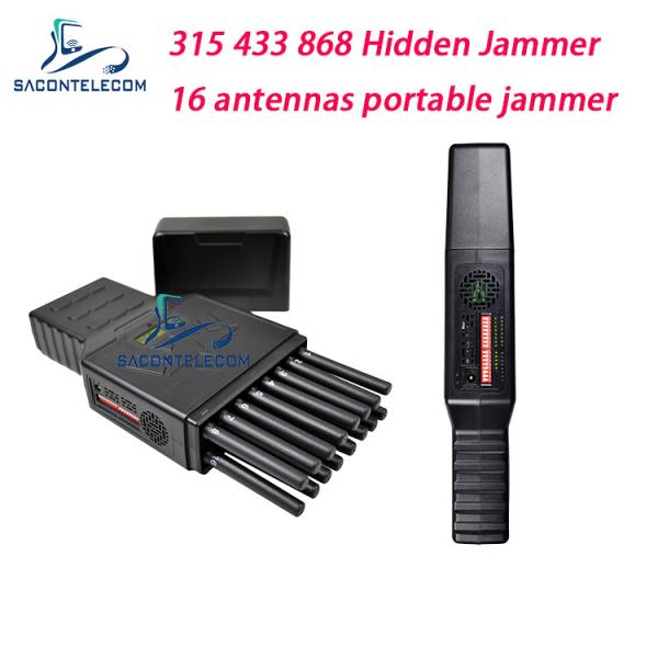 16 Antennas 12000mAh 12W Portable Signal Jammer for 2G 3G 4G 5G GPS WiFi Blocking