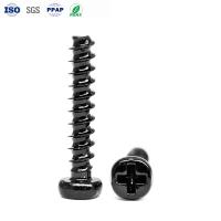 M2-M12 Carbon Steel Pan Head Phillips Screws Black Zinc Plated