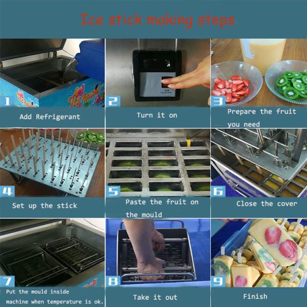 Máquina da vara do gelado de Lolly Popsicle Snack Food Machinery 220V