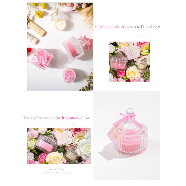 Lightweight Perfume Scented Candles Soy Wax Material Elegant Looking