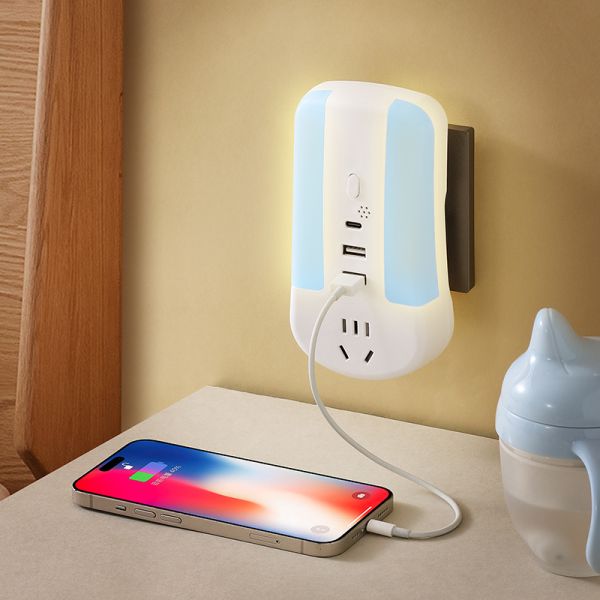 2 USB Ports Portable Tabletop Power Socket Residential General Purpose Power Center Offering Power Distribution on Desks