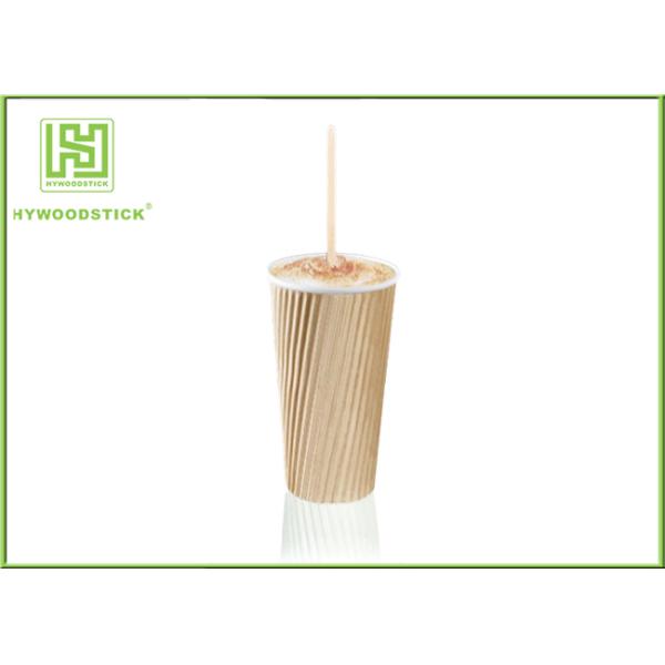 Food Grade Wooden Tea Stirrers , Disposable Coffee Stirrers 140 / 178 / 190MM