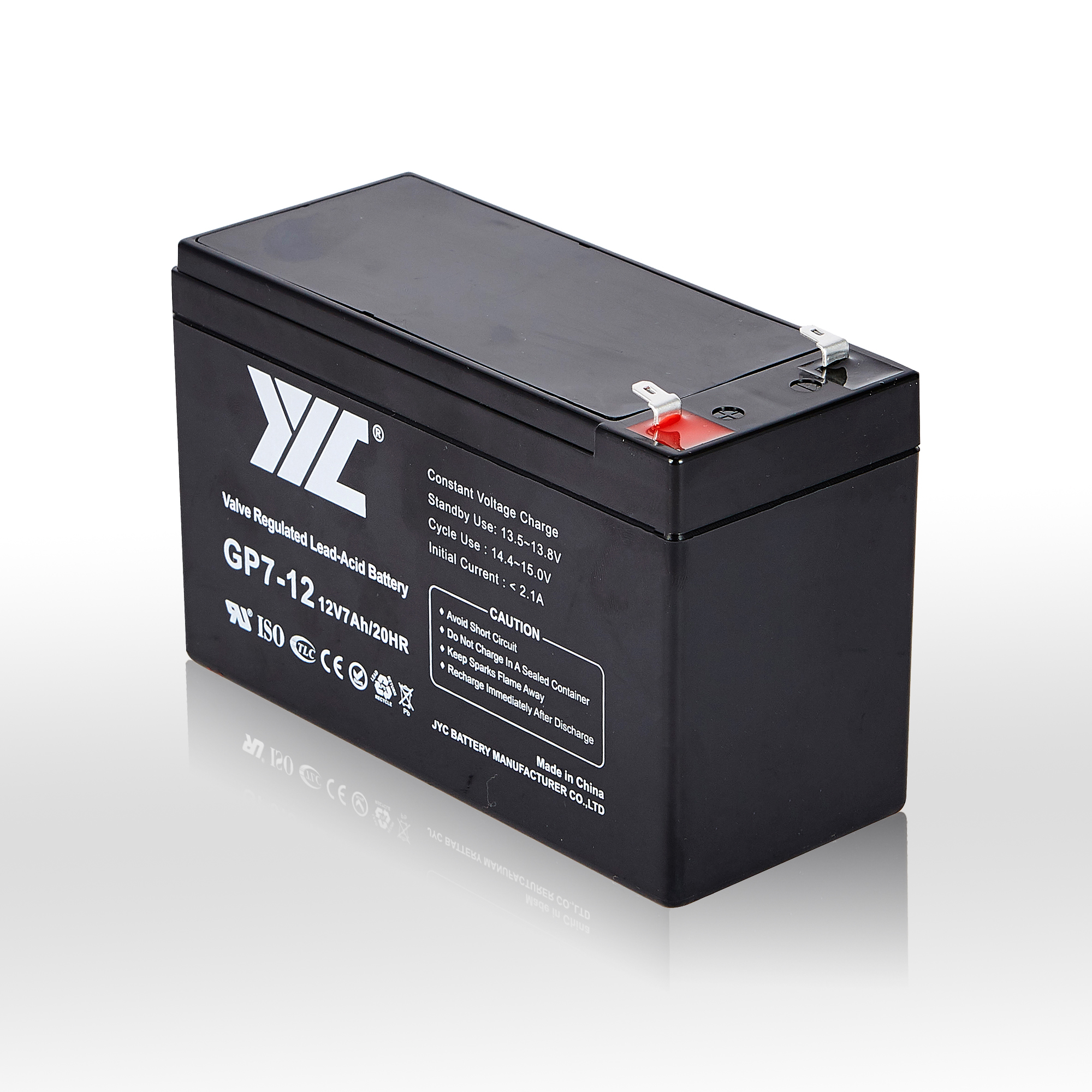 Industrial VRLA Lead Acid Battery 12V 7Ah Maintenance Free Deep Discharge