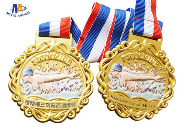 Colorful Printing 65×4MM Sports Award Medals And Ribbons