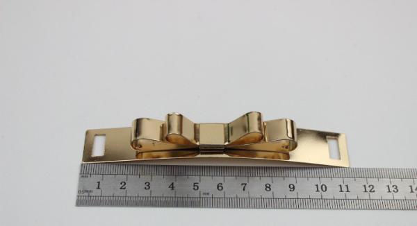 Metal shoe hardware accessories gold butterfly bow shape iron sheets shoelace buckles