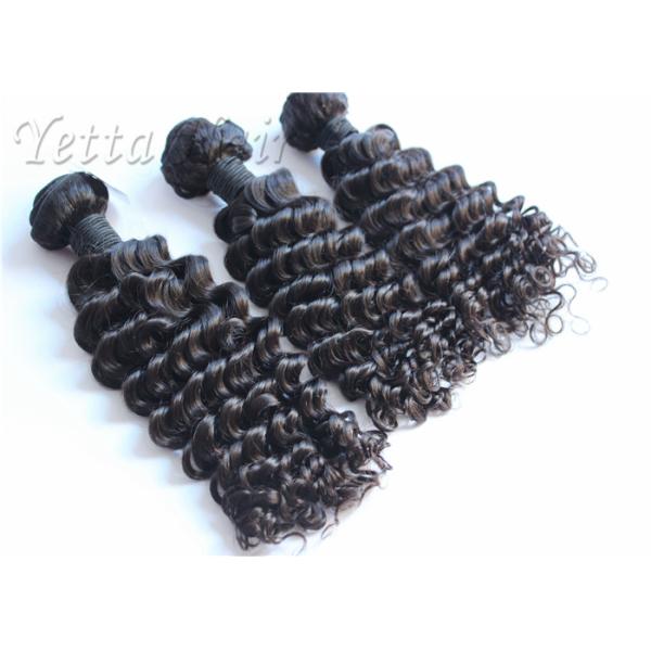 Выдвижения волос черноты двигателя мягкие реальные малайзийские глубоко курчавые для дам