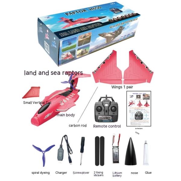 Raptor H650 Epp Foam 6ch Rtf Led Lights Sea Land Air Electric Radio Control Rc Jet Fighter Brushless Aviation Toy Perfect