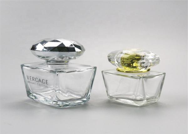 Luxury 30ml 60ml Cosmetic Glass Bottles , Pump Empty Glass Perfume Spray Bottle