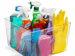 Clear Plastic Storage Bins – XL Pack Perfect For Kitchen,Fridge, Pantry Organization, Cabinet Organizers