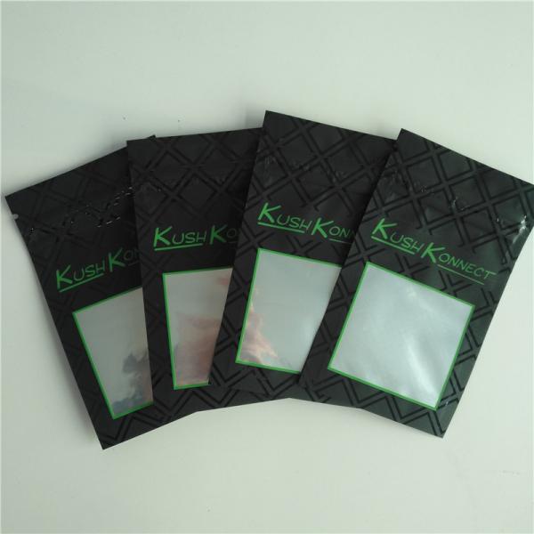 Custom Logo Kush Connect Packaging Bag Hemp Flower packaging Three Side Seal Bag With 