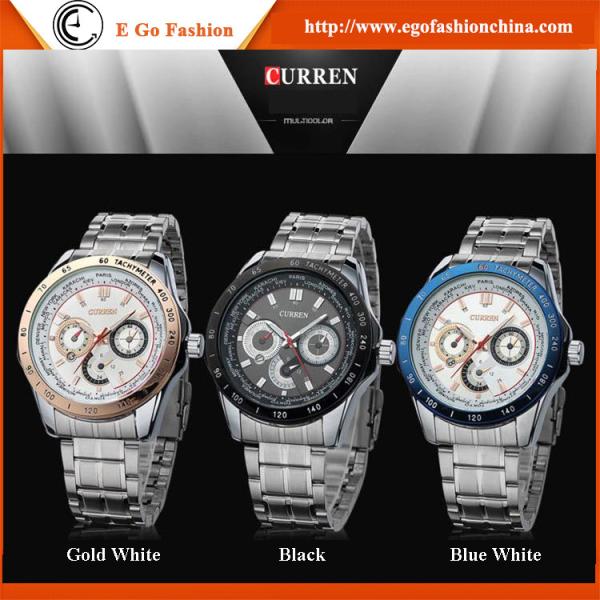 3 Colors Available Fashion Watch Unisex Watch 3 Subdials Watches OEM ODM Stainless Watches