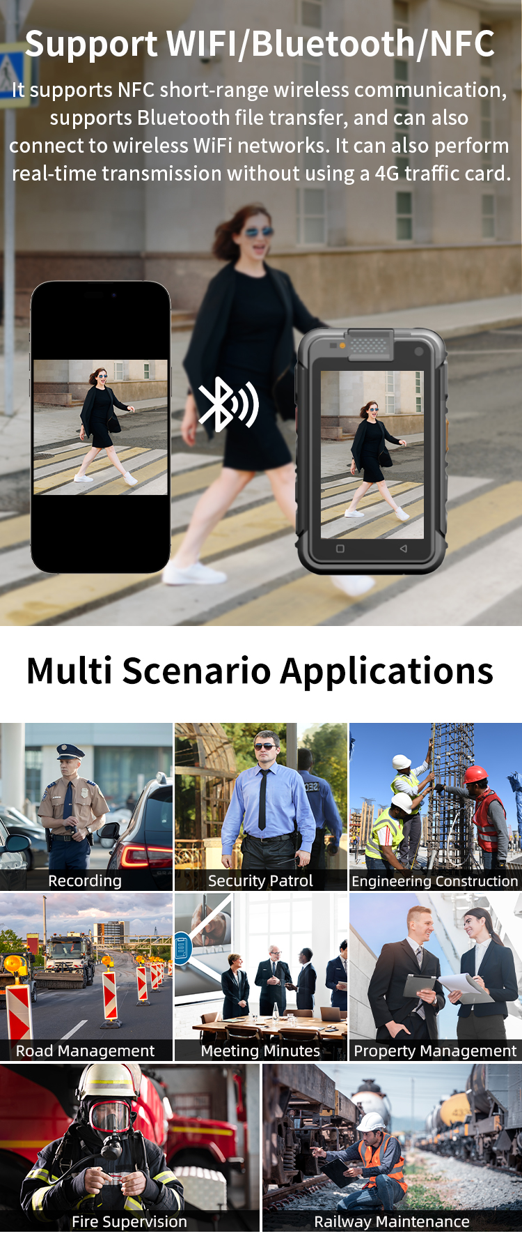Brand New 5G 4K Mini Body Worn Camera with IR Night Vision GPS Dual Lens Audio Hidden Body Camera Recorder for Security Patrols