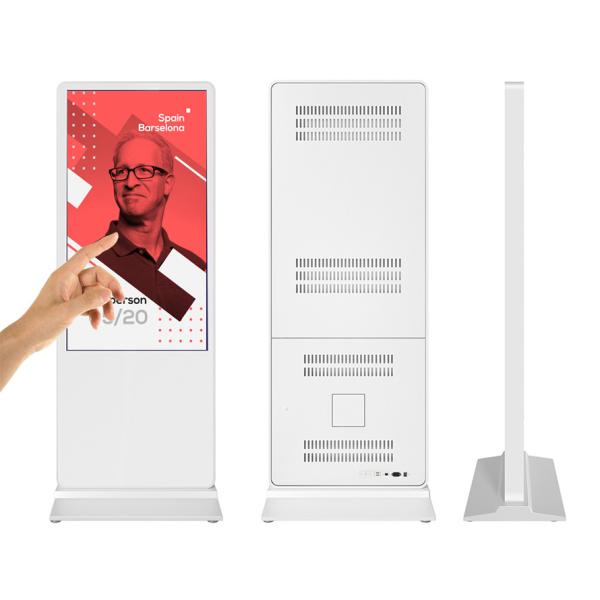 43 inch standalone double sided built in pc horizontal touch screen display monitor for shipping mall signage advertisin