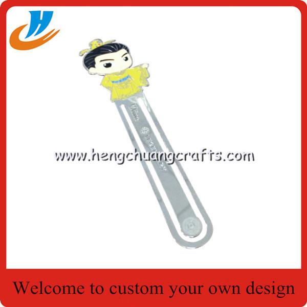 Stainless steel book mark,metal bookmark with custom logo design
