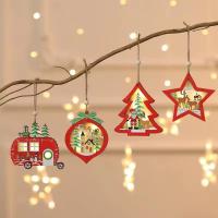 2024 Nouvelles décorations de Noël en bois lumières décoratives de Noël
