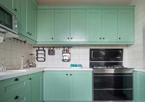 No Ratten Laminated Particle Board Cabinets , Wooden Modern Kitchen Wardrobe