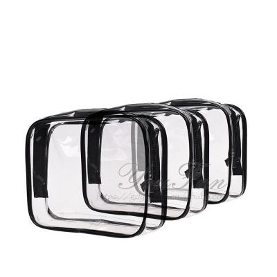 Water Resistant Cosmetic Toiletry Bag , Clear PVC Makeup Toiletry Travel Bags