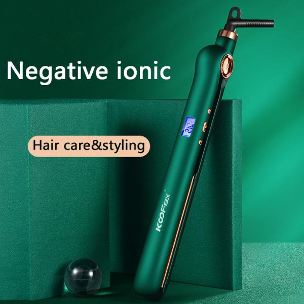 PTC Heating 2 In 1 Flat Iron Hair Straightener Ceramic Floating Plate